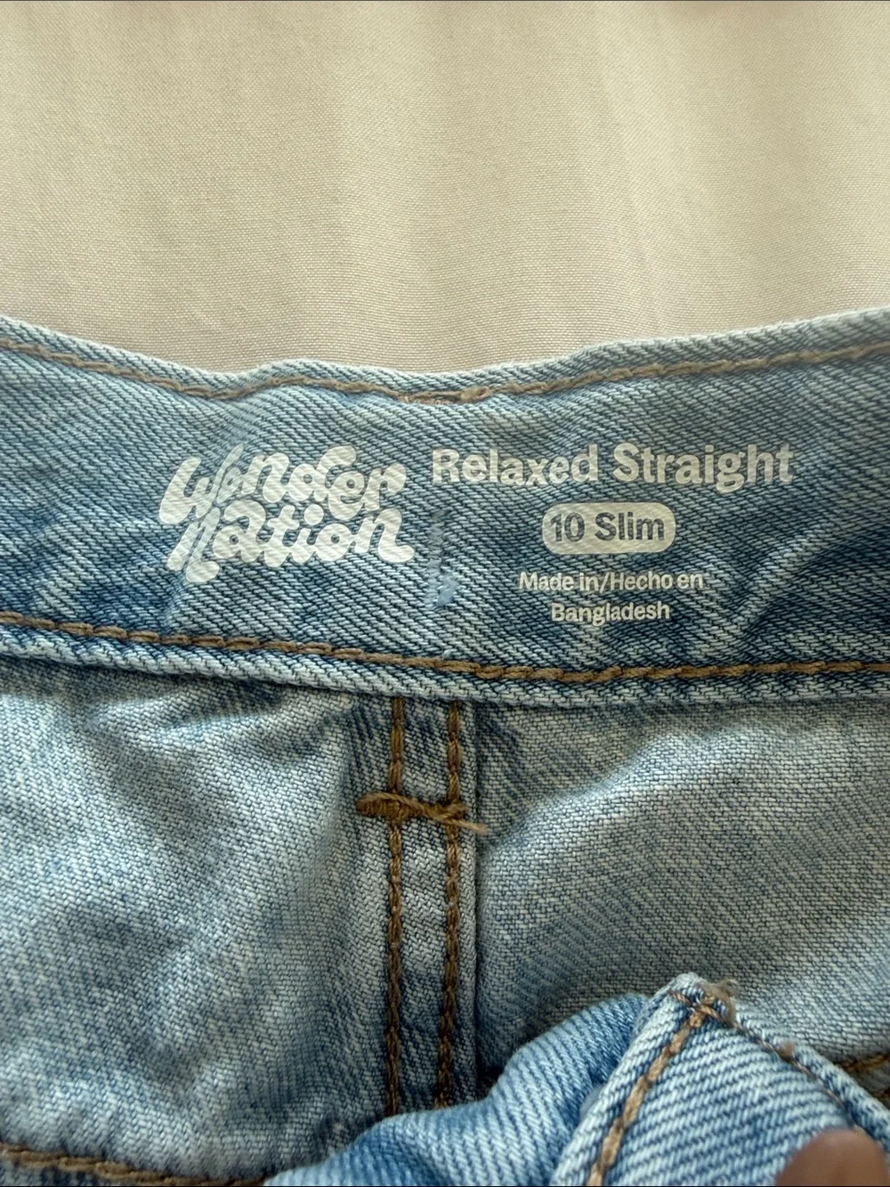Wonder nation light Blue boys Denim Jeans - straight relaxed 10 slim